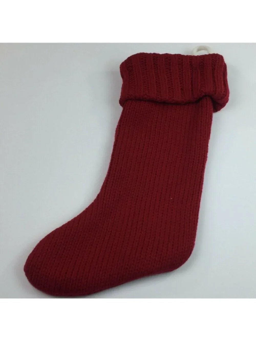 Red Knit Initial F Christmas Stocking w Cuff Wondershop